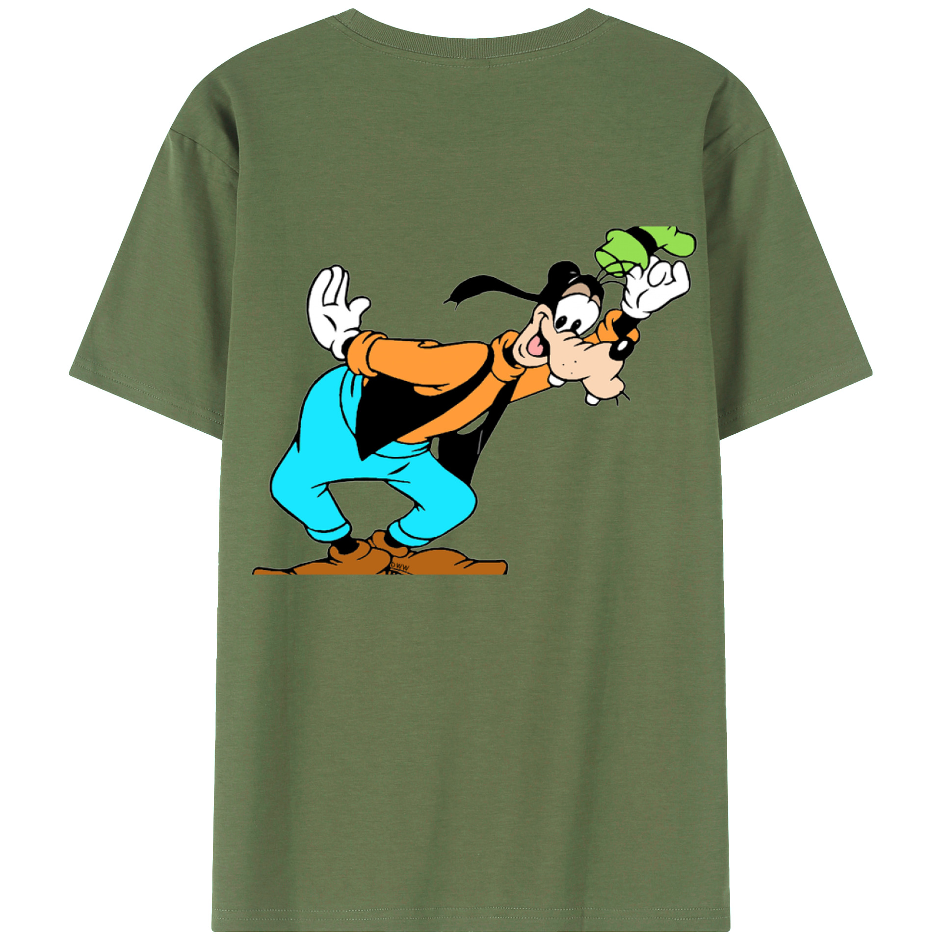 （画像用） ミッキーマウス Mickey Mouse 綿100％ メンズ半袖Tシャツ（バックプリント） 通気性